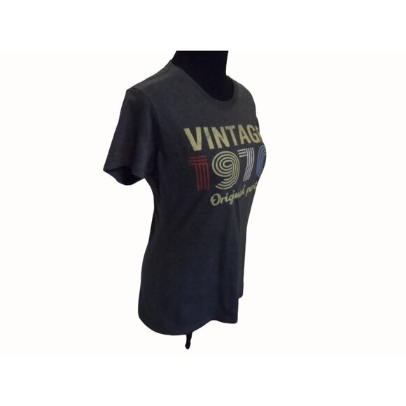 Vintage 1970 Original Parts Retro Graphic T Shirt In Charcoal Black - Picture 3 of 7